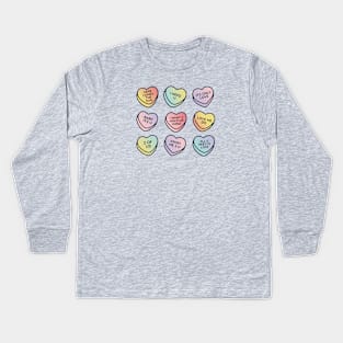 Beatles Love Songs Conversation Hearts Kids Long Sleeve T-Shirt